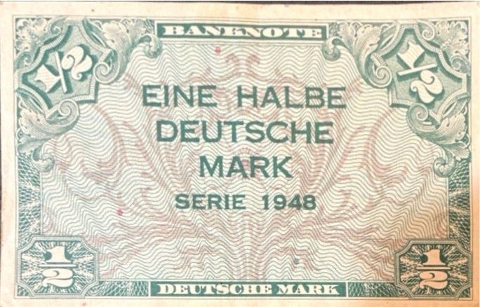 Federal Republic of Germany ½ deutsche mark